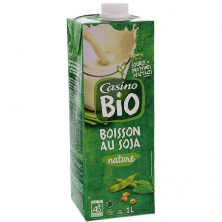 CASINO BIO Boisson au soja nature Bio 1L