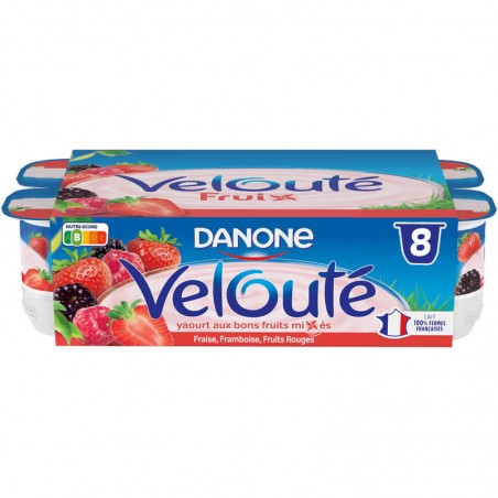 DANONE Velouté Fruix Fruits Rouges 8x125g
